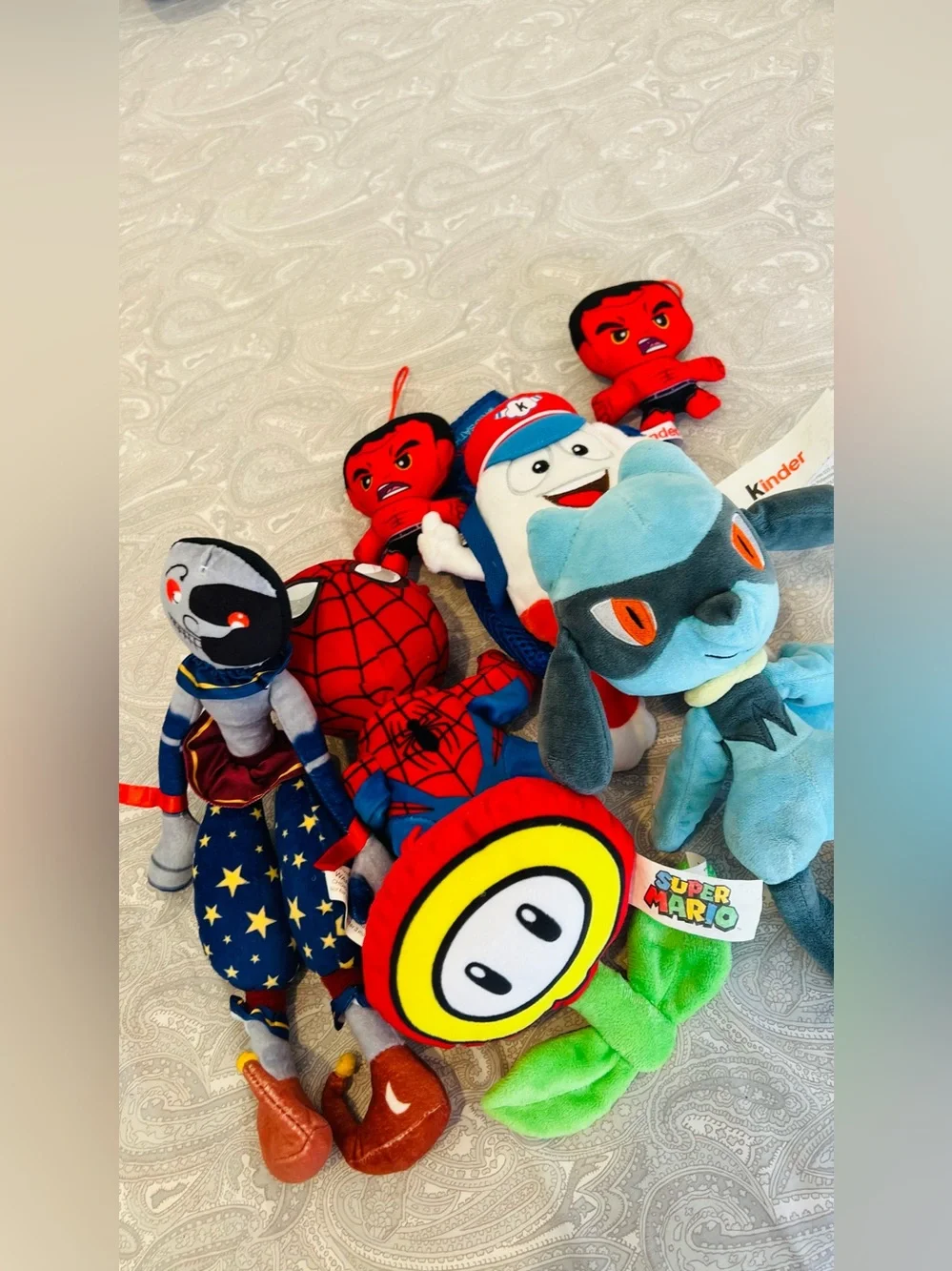 Super Mario & Character Plush Toy Bundle - Blue, Red, Green